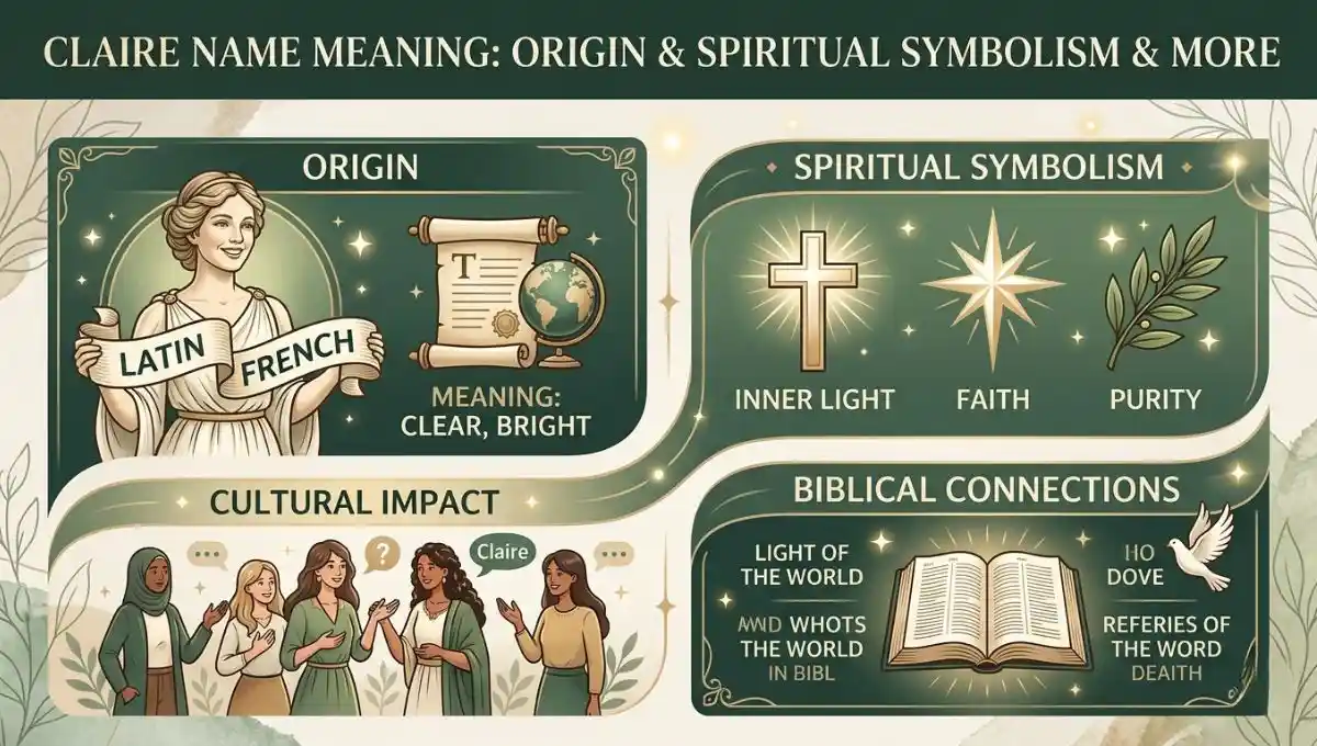 Claire Name Meaning: Origin & Spiritual Symbolism & More