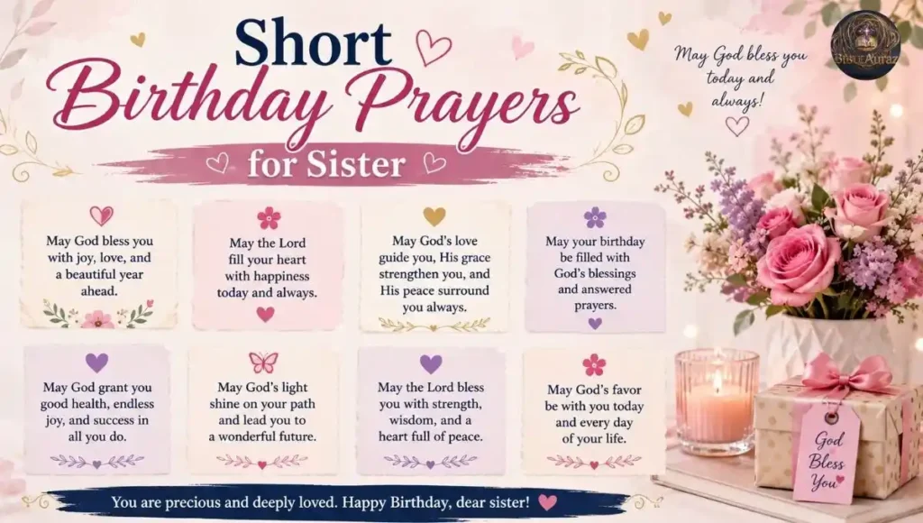 Short Birthday Prayers for Sister