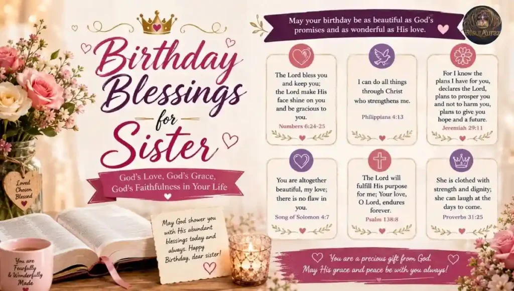 Birthday Blessings for Sister with Bible Verses