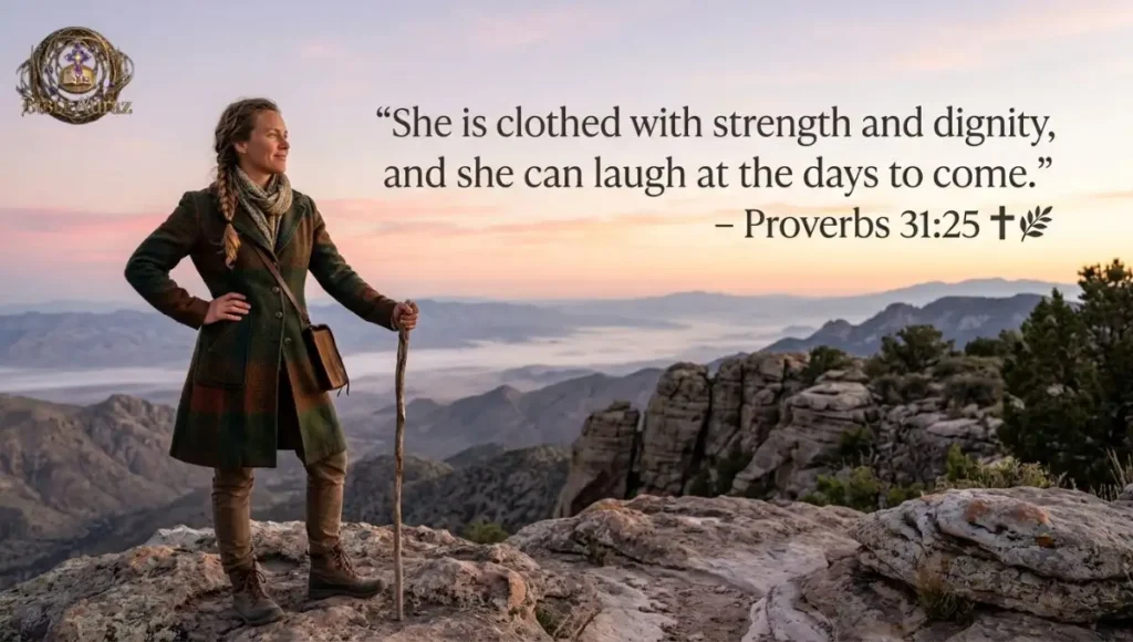 "She is clothed with strength and dignity, and she can laugh at the days to come." – Proverbs 31:25 ✝️��